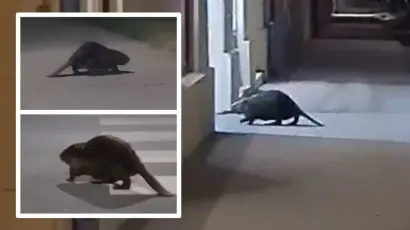 Neobičan gost došao je u centra Daruvara i ležerno se prošetao glavnim ulicama.../Foto: Nikolina Valečić