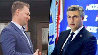 Župan BBŽ-a Marko Maru&scaron;ić i premiojer Andrej Plenković/Foto: MojPortal.hr, Goran Mehkek/CROPIX