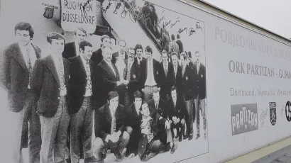 Podsjetnik na slavne dane bjelovarskog rukometa i danas krasi Staro rukometno igralište, popularno Partizanovo/ Foto: Grad Bjelovar<br>