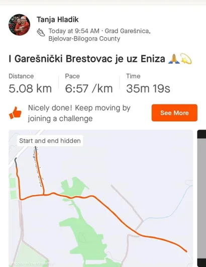 Garešnički Brestovac bio je uz Eniza/Foto: Trči sa srcem