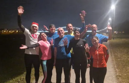 Podrška sa Savskog nasipa/Foto: Trči sa srcem