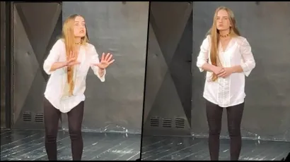 Ana Jurkić u bjelovarskom kazali&scaron;tu/Foto: Gimnazija Daruvar