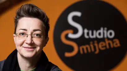 Marina Orsag stiže u Pakrac/Foto: Darko Tomas/CROPIX