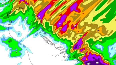 Debljina snježnog pokrivača do četvrtka 17. travnja 2024./Foto: DHMZ 