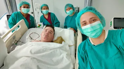 Karlo Kolar nakon uspješne operacije/Foto: Privatni album