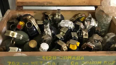 Bombe koje su predala dvojica muškaraca s bjelovarskog i garešničkog područja/Foto: PU bjelovarsko-bilogorska