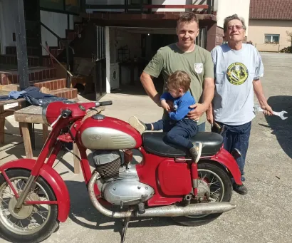 Bjelovarčanina je oduševio posjet članova Moto kluba/Foto: Alen Krce