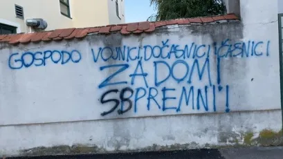 Velikim slovima ispisan je zabranjeni pozdrav/Foto: Slavica Trgovac Martan