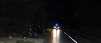 Vozač je autom sletio s ceste/Foto: PU bjelovarsko-bilogorska