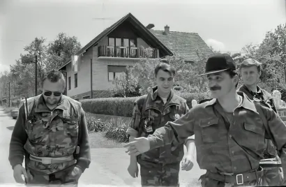 Marko Martinelli (sa šiltericom) snimljen tijekom akcije Bljesak/Izvor: identitet.hr