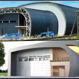 Trenutno stanje na gradilištu (gore) i projekcija finalnog izgleda (dolje)/Foto: Nikica Puhalo/MojPortal.hr