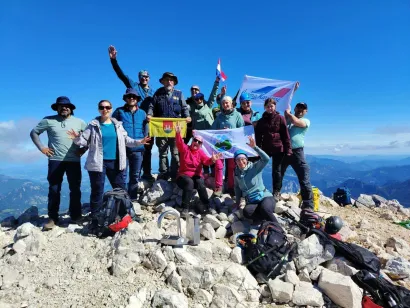 Čazmanski planinari na Skuti, trećem po redu najvišem vrhu u Sloveniji/Foto: Josip Brezničar