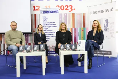 Promocija knjige Znamen na koži sa Vesnom Halugom i izdavačem Markom Dominovićem/Foto: Privatni album