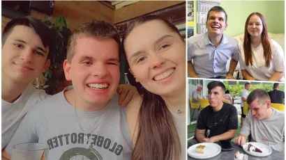 Lovro sa svojim novim prijateljima/Foto: Privatni album