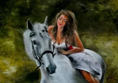 I inače Dalija voli slikati konje/Foto: Privatni album