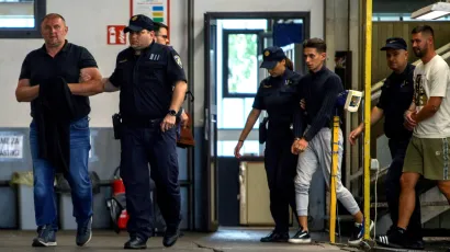 Privođenje na ispitivanje osumnjičenih u aferi Hrvatske šume./Foto: Josip Bandić/CROPIX