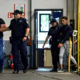 Privođenje na ispitivanje osumnjičenih u aferi Hrvatske šume./Foto: Josip Bandić/CROPIX