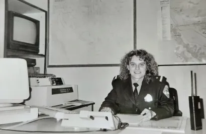 Jitka Pleša u policijskom uredu/Foto: Privatni album