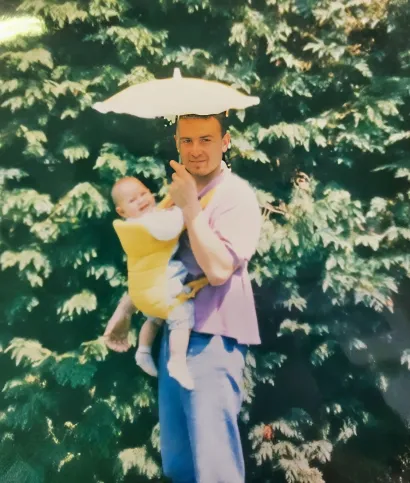 S kćerkom početkom '90-ih godina/Foto: Privatni album