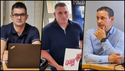 Saša Žarković Libor Malina i Vedran Rek/Foto: MojPortal.hr, SDP