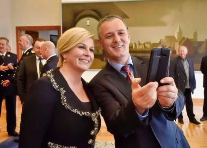 S bivšom predsjednicom Kolindom Grabar Kitarović/Foto: Privatni album