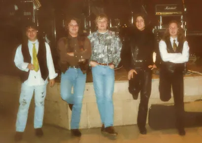 Zoran Polenus (u sredni) s ekipom iz benda XXL/Foto: Privatni album