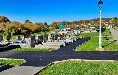 Asfaltirani su prolazi između grobova koji su dosad bili makadamski/Foto: Nikica Puhalo/MojPortal.hr