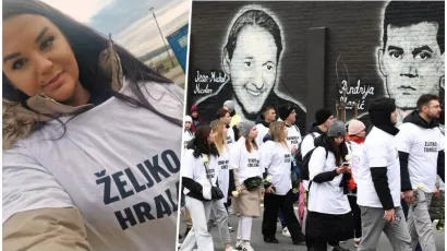 Mladi su jučer u Vukovaru nosili bijele majice s imenima poginulih heroja, a među njima je bila i Sirčanka Nensi Rendić/Foto: Marin Franov/CROPIX, Privatni album