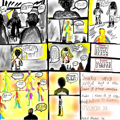 Patrikov nagrađeni strip/Foto: Patrik Mladinić