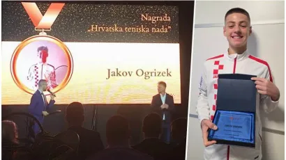 Jakov je primio prestižno priznanje za svoj trud i rezultate/Foto: Teniski klub Feniks Daruvar