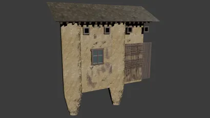 Rekonstrukcija zemljano-drvene fortifikacije iz prve polovice 16. stoljeća, izrađena usporedbom s primjenom drvenih fortifikacijskih elemenata na obližnjim zidanim utvrdama u okolici/Foto: Krešimir Vacek