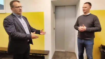 Ravnatelj Obrtničke škole Bjelovar i župan Marko Marušić/Foto: Slavica Trgovac Martan/MojPortal.hr