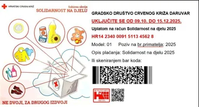 Skenirajte kod i donirajte/Foto: Gradsko dru&scaron;tvo Crvenoga križa Daruvar