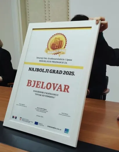 Vrijedno priznanje konačno je stiglo u Bjelovar/Foto: Slavica Trgovac Martan