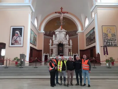 Albanska postaja na 1200 km dugom hodoča&scaron;ću/Foto: Privatni album