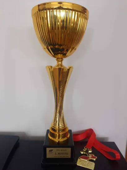 Pobjednički pehar stigao je u Bjelovar/Foto: Privatni album