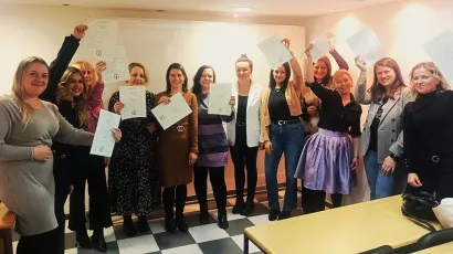 Ove žene uspje&scaron;no su zavr&scaron;ile osposobljavanje za knjigovotkinje/Foto: Pučko otvoreno učili&scaron;te Daruvar 