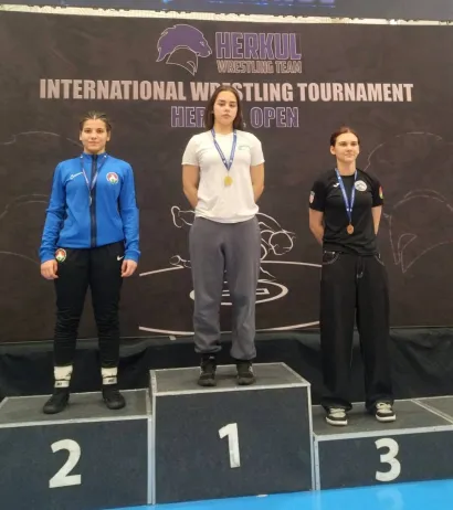 Na pobjedničkom postolju/Foto: Hrvački klub Čazma