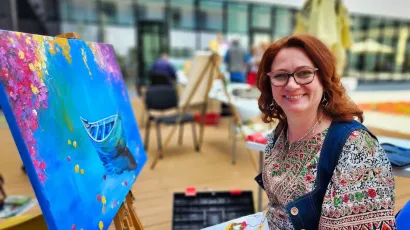 Dalija Penezić iz Sirača voli slikati u stilu francuskog slikara Claudea Moneta/Foto: Nikica Puhalo/MojPortal.hr