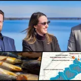 Zoran Poljanec, Marina Prusina i Mislav Kontek na končaničkim ribnjacima/ Foto: Nikica Puhalo/MojPortal.hr