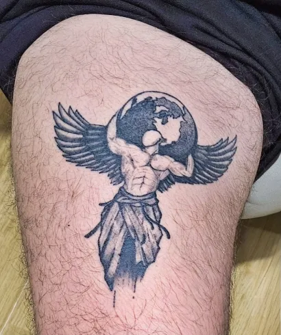 Tetovaža anđela koji drži svijet na svojim leđima/Foto: Nikica Puhalo/MojPortal.hr