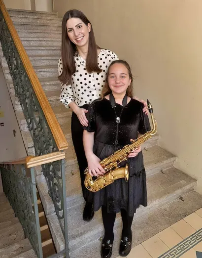 Profesorica Ema Milenković i Tania Dujanović/Foto: Privatni album