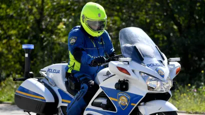 Rijeka, 031025.Prometna policija na motorima.Na fotografiji: motocikli prometne policije.Foto: Damir Skomrlj/CROPIX