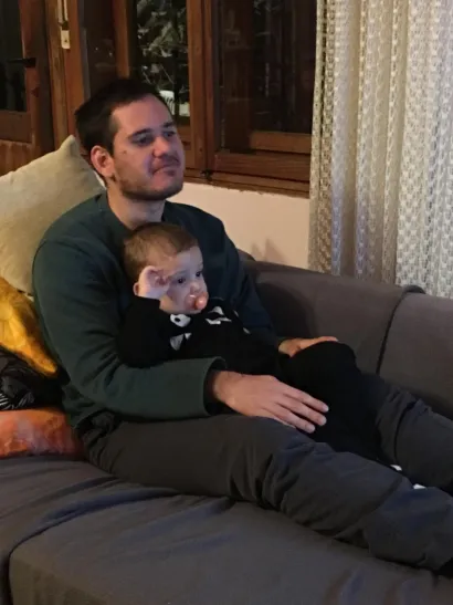 Uživancija s malenim nećakom/Foto: Privatni album