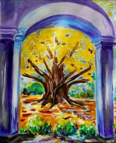 Daruvarski motivi na Danu&scaron;kinim slikama nisu rijetkost/Foto: Privatni album