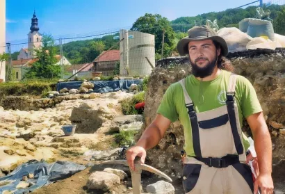 Arheolog Kre&scaron;imir Vacek/Foto: Pakrački list