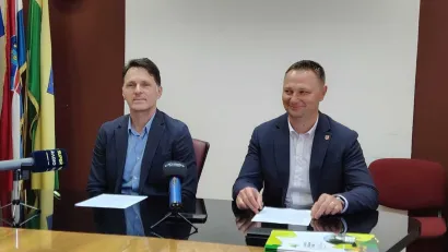 Direktor TZ BBŽ Marcel Medak i bjelovarsko-bilogorski župan Marko Maru&scaron;ić/Foto: Slavica Trgovac Martan