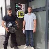 Direktor Elektrane Grubi&scaron;no Polje Laurent Sessa i gradonačelnik Grubi&scaron;nog Polja Zlatko Pavičić/Foto: Grad Grubi&scaron;no Polje