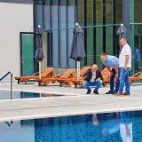 Ravnatelj Ratko Vuković, župan Marko Maru&scaron;ić i gradonačelnik Damir Lneniček u obilasku Daruvarskih toplica/Foto: BBŽ